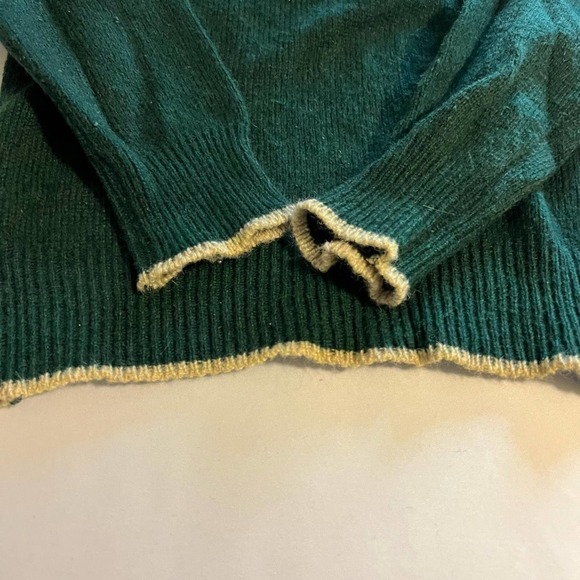 VINTAGE Old colony dark green wool blend sweater M - Picture 7 of 7